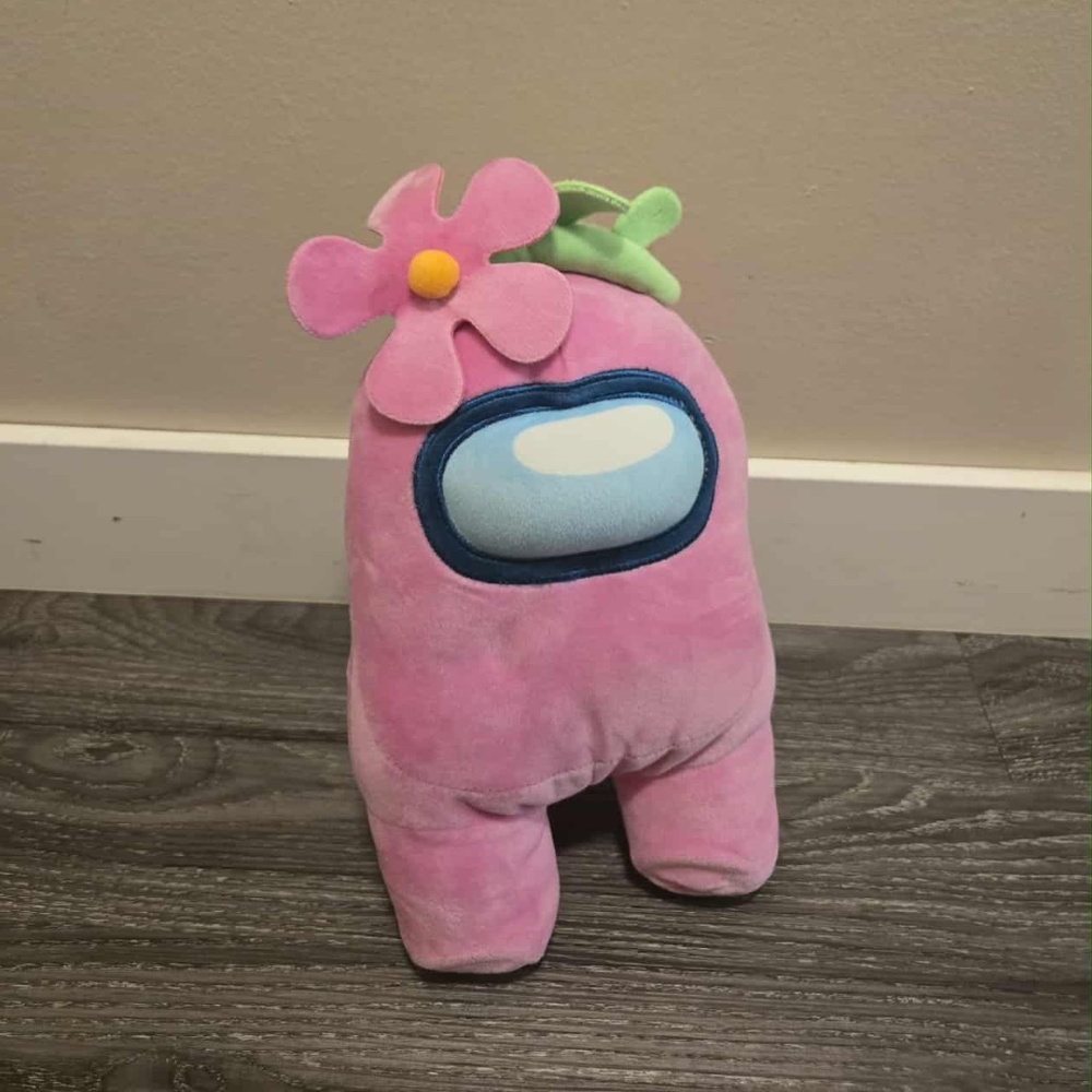 Among Us Pink with Flower Plush